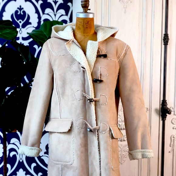 GAP Long Sherpa Lined Coat - Picture 1 of 7